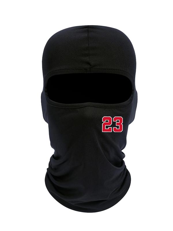 Number 23 Print Balaclava Face Mask, Windproof Sun Protection Face Covering, Outdoor Cycling Face Mask for Men & Women