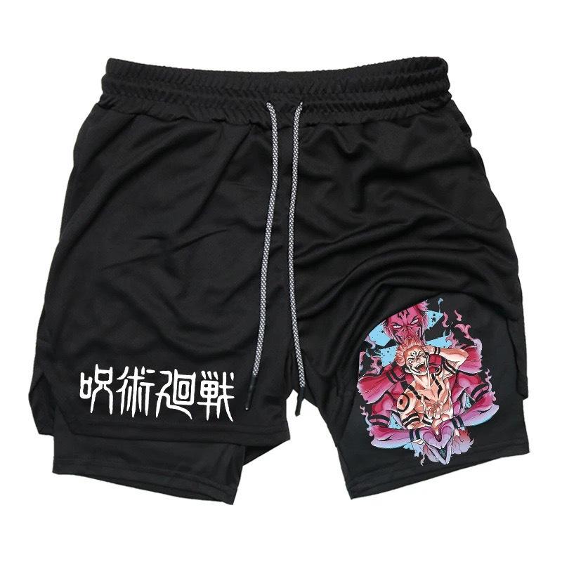 Gym Workout Compression Anime Shorts Men's Running Print Shorts Summer Sports Fitness Training Jogging Shorts Quick Drying Anime Gym Shorts Men Performance Shorts Men Shorts Graphic Mens Gym Clothes Free shipping,Free delivery casual pocket