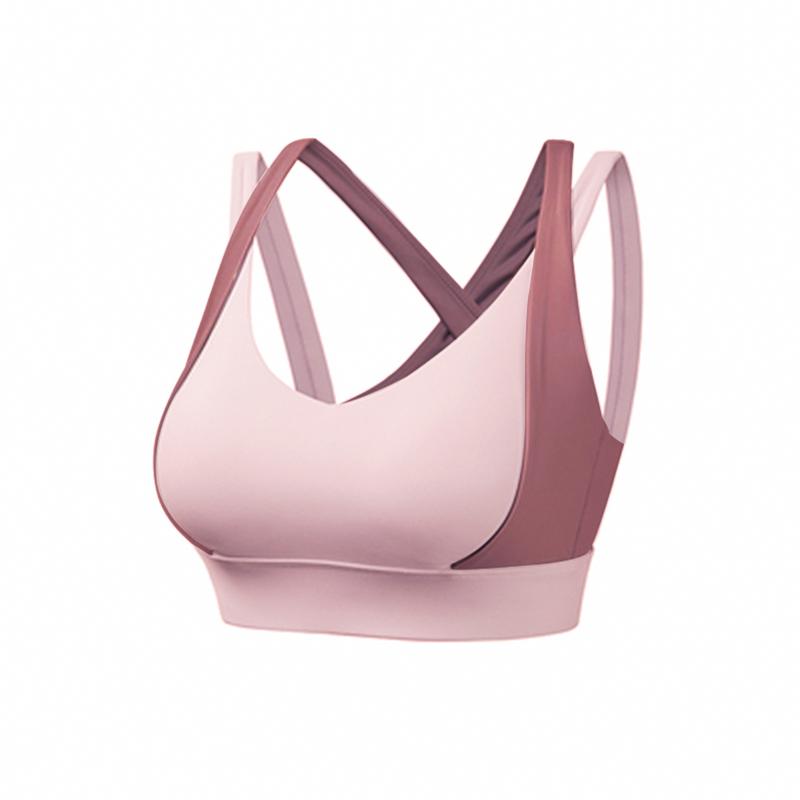 IFAST Women's Criss Cross Strappy Sports Bra Medium Support Quick-Drying Breathable high stretch seamless Wireless bra Plus Size outdoor cycling outdoor cycling