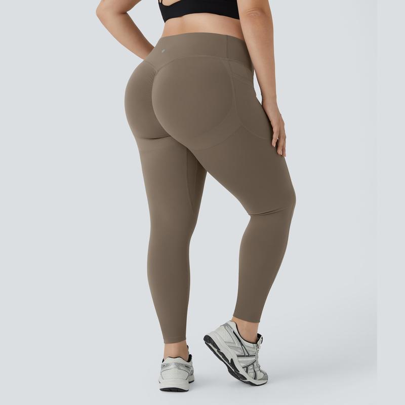 Halara SoCinched High Waisted Butt Lifting Tummy Control Side Pocket Shaping Training UltraSculpt Plus Size Leggings