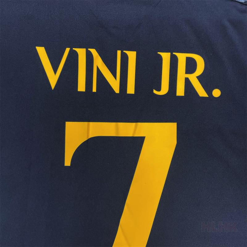 23 24 Fans Version Short Sleeve 7# VINI JR. Away Kit Soccer Jersey