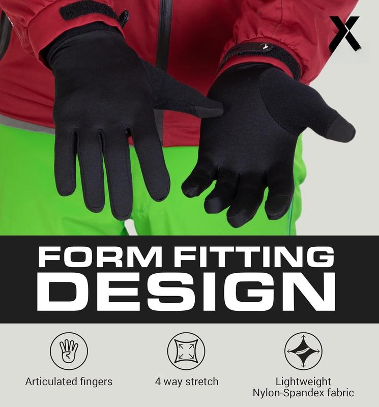 Running Glove Liners - Thermal Winter Gloves for Men & Women - Ski Glove Liners - Men's Winter Gloves for Cold Weather