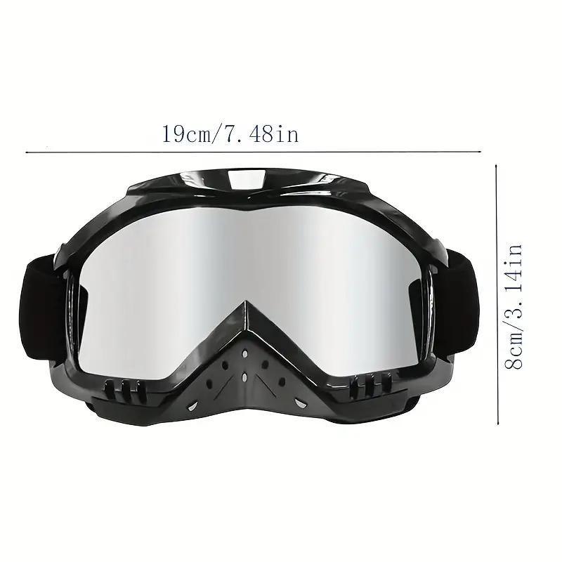 Motorcycle Goggles, Windproof & Sandproof Goggles, Motorcycle Accessories for Men & Women, Protective Gear for Motorcycle, Skiing, Cycling