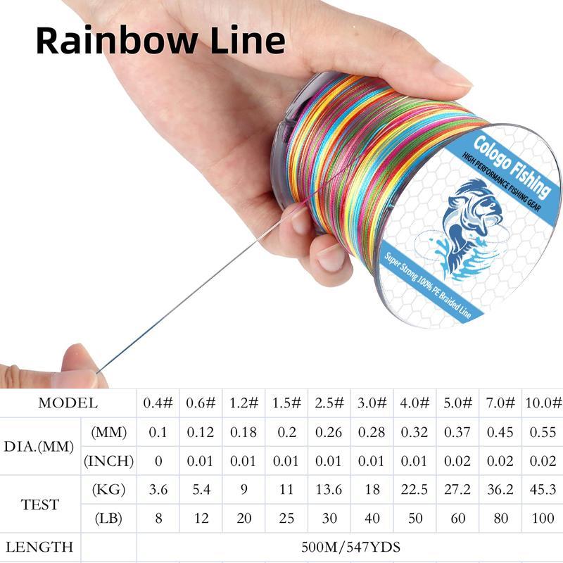 4-strand PE Braided Fishing Line, 500m 1640ft Fishing Line, Anti-abrasion Braided Line, Strong, Durable, and Long-lasting Fishing Accessories, Fishing Equipment