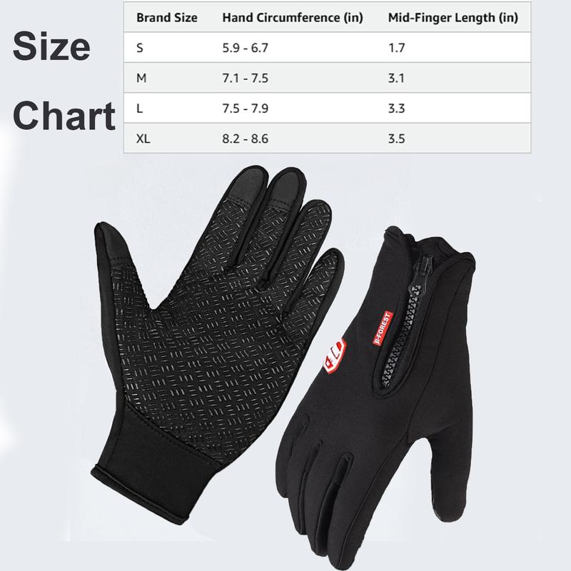 Touchscreen Winter Gloves for Men Waterproof Insulated Windproof Touch-Sensitive Gloves for Outdoor Activities for Skiing Snowboarding Cold Weather