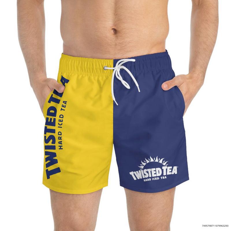 Basic Twisted Tea Swim Trunks, Hawaiian Short Underwear for men Dad Friend, Beach Shorts Gift