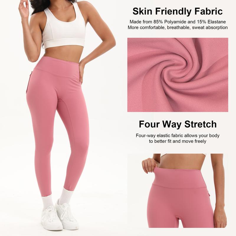 3 Pieces Women's Long Sports Leggings, High-Waist Sports Trousers with Mobile Phone Pocket, Leggings with Mobile Phone Pocket, Yoga Trousers, Tights Opaque for Sports, Leisure, Fitness activewear workout