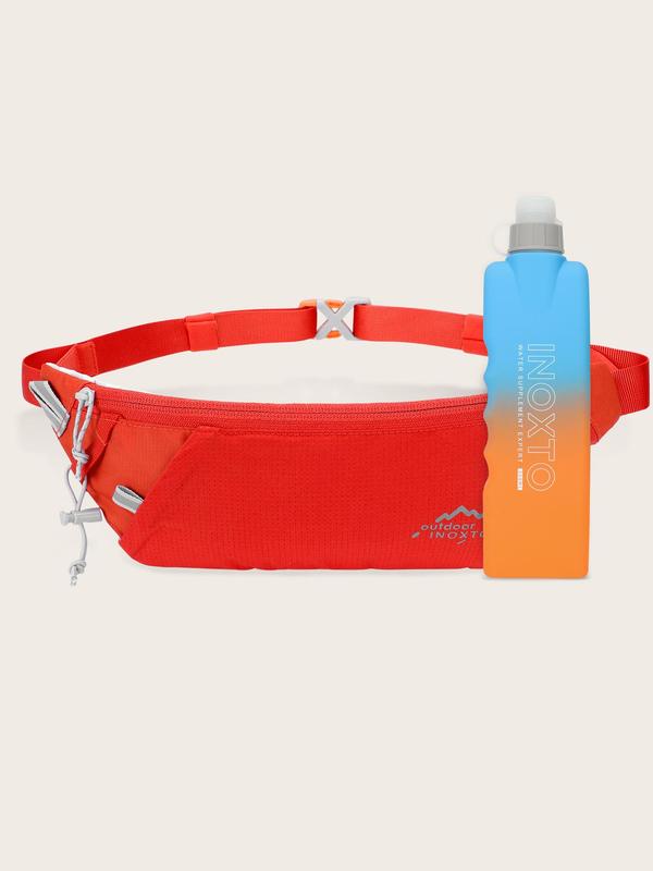 Reflective Running Belt Bag, Sports Waist Bag with 300ml Water Bottle, Jogging Pocket Belt for Cell Phone, Sports Waist Bag, Keys and Essentials