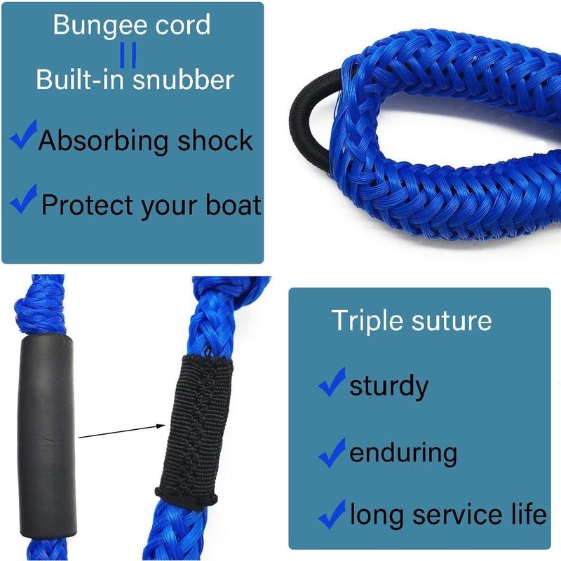 Bungee Dock lines for Boat Shock Absorb Dock Tie Mooring Rope Boat Accessories