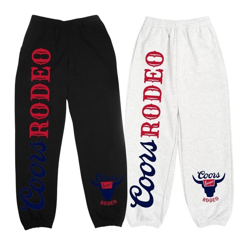 Unisex Y2K Coors Rodeo Sweatpants, Coors Baggy sweatpants for Men Women, Stylish Clothing Unisex Joggers, Rodeo Sweatpants