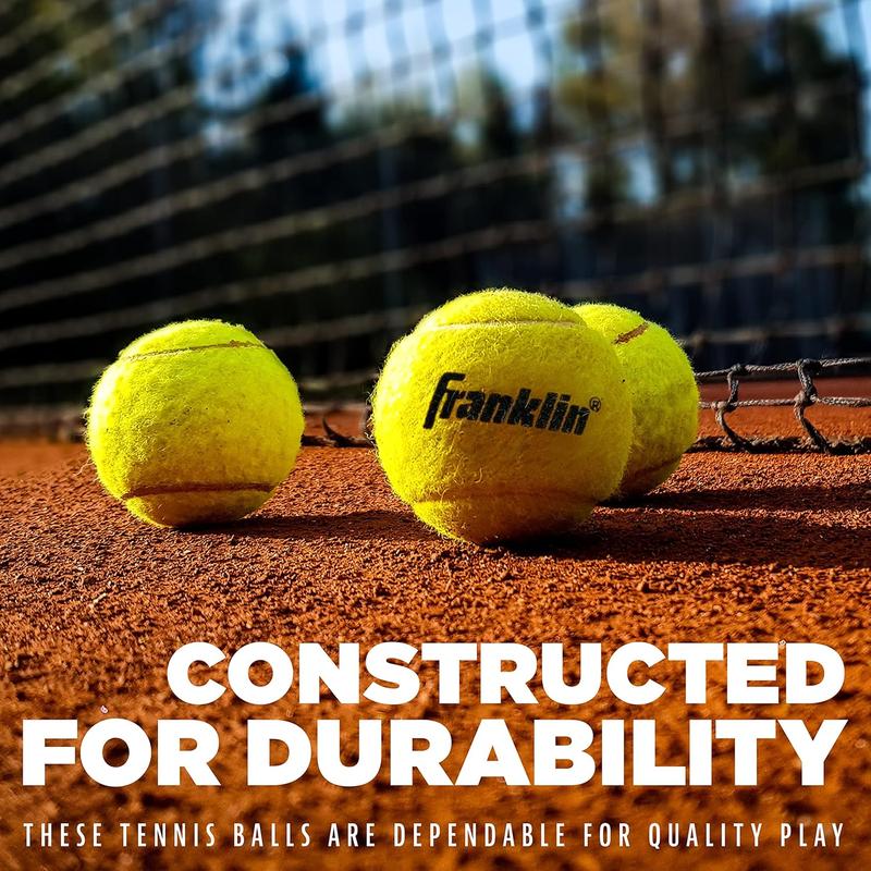 Franklin Sports Pressureless Tennis Balls - Official Size Low Pressure Tennis Balls - Great for Training + Practice - Low Bounce Tennis Balls - All Court Surface Tennis Balls - Carry Bag Included no brand