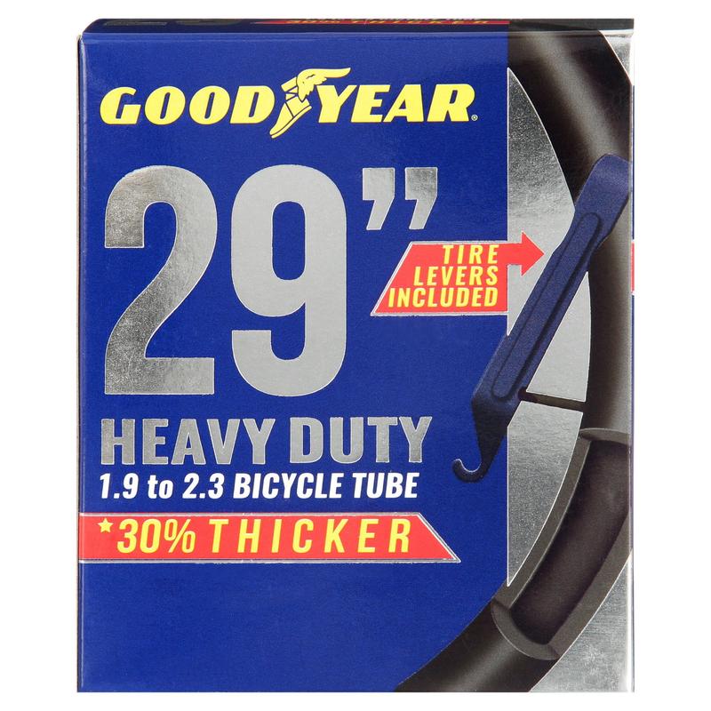 (4 Pack) Goodyear Tires 29 In. X 1.9 In. - 2.3 In. Heavy Duty Bike Tube, Black, Standard Schrader Valve