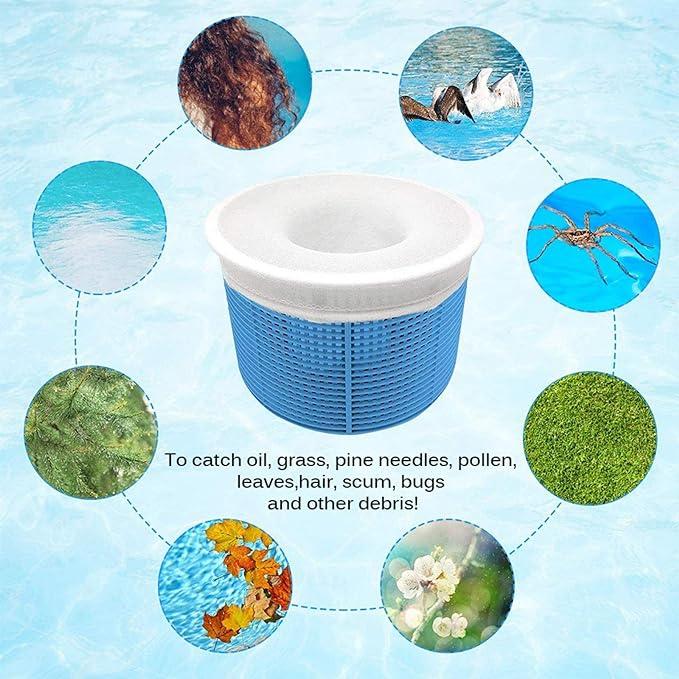 Pool Skimmer Socks, Pool Skimmers Filter Socks for Skimmer Basket Clean Debris and Leaves for In-Ground and Above Ground Pools