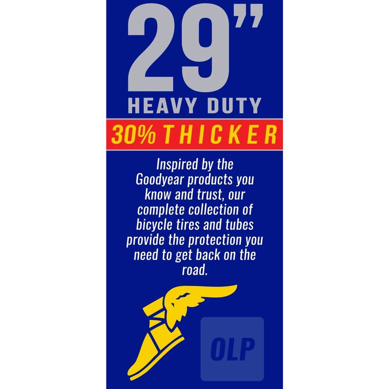 (4 Pack) Goodyear Tires 29 In. X 1.9 In. - 2.3 In. Heavy Duty Bike Tube, Black, Standard Schrader Valve