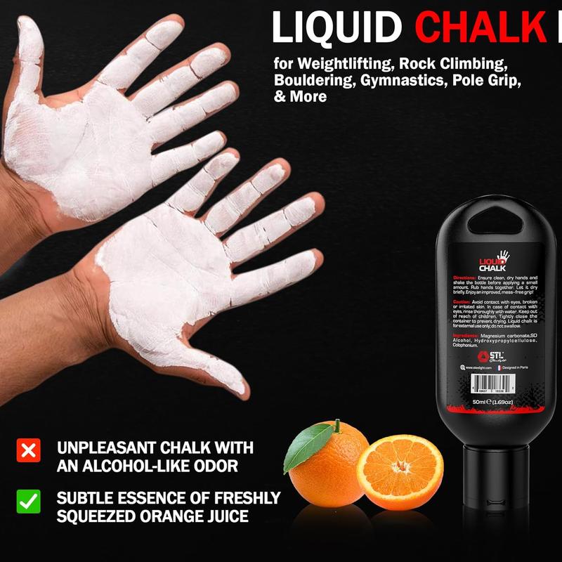 Liquid Chalk - Weightlifting, Gym, Rock Climbing,  Bouldering, Gymnastics,Calisthenics Pole Grip,  Grip Chalk Climbing Chalk for Dry Hands