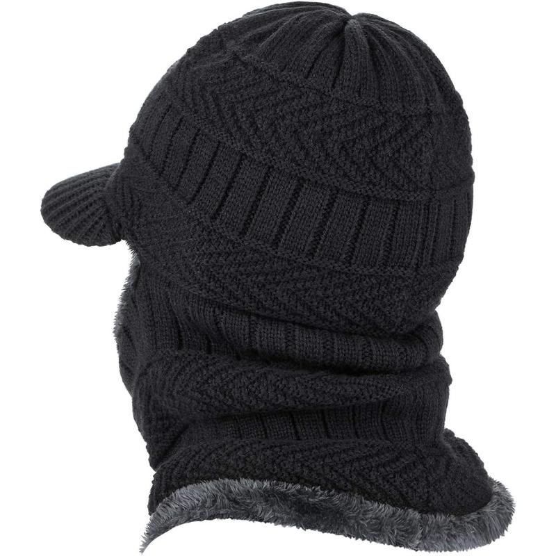 Winter Knitted Balaclava Beanie Hat Warm Cycling Ski Mask, Women Windproof Hood, Balaclavas Heavyweight Thermal Fleece