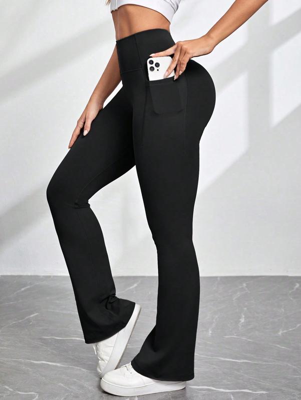 Womens Flare Yoga Pants Bootcut Leggings High Waisted Flares Bottom Workouts Pants with Pockets