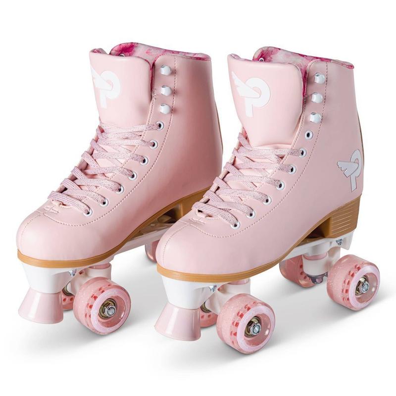 Prettyfly Womens' Retro Quad Skates  Vegan Leather - Pink 5