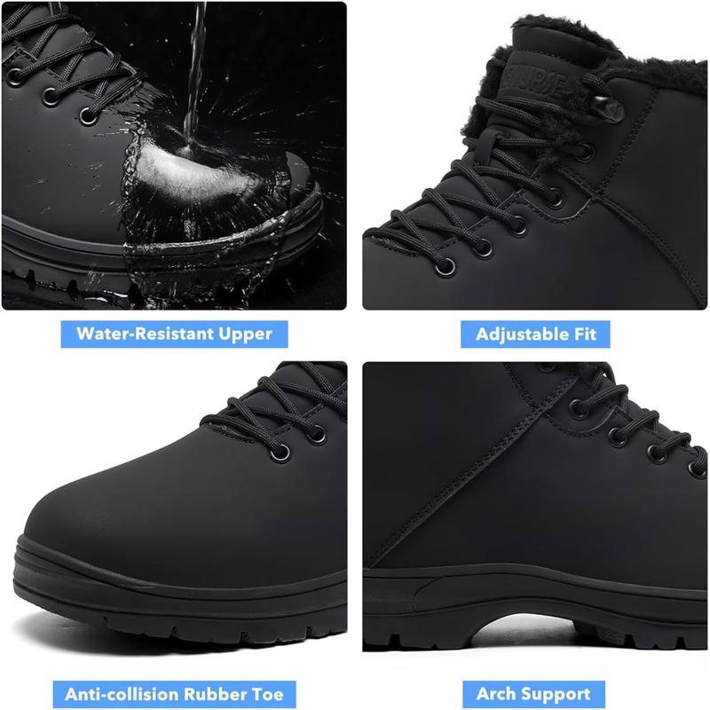 Men's Winter Snow Boots Waterproof Warm Fur Lined Anti Slip Work Ankle Shoes Lightweight Hiking Outdoor Trekking Boot botas tactic