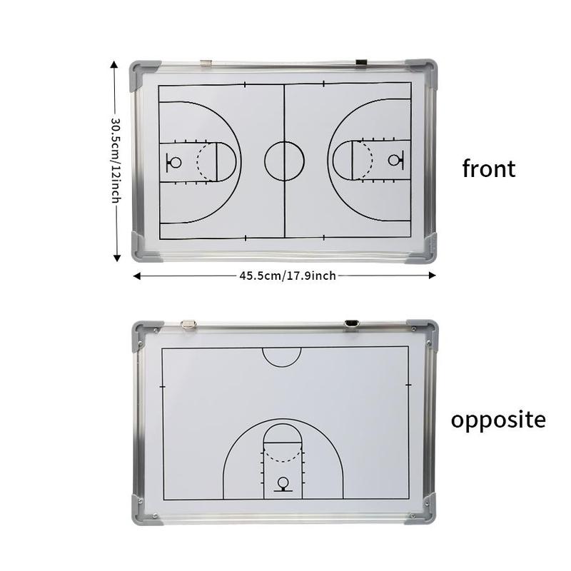 Basketball Tactical Board, Aluminum Alloy Basketball Tactical Board with Pen, Basketball Training Equipment for Coach, Sports & Outdoor Accessories