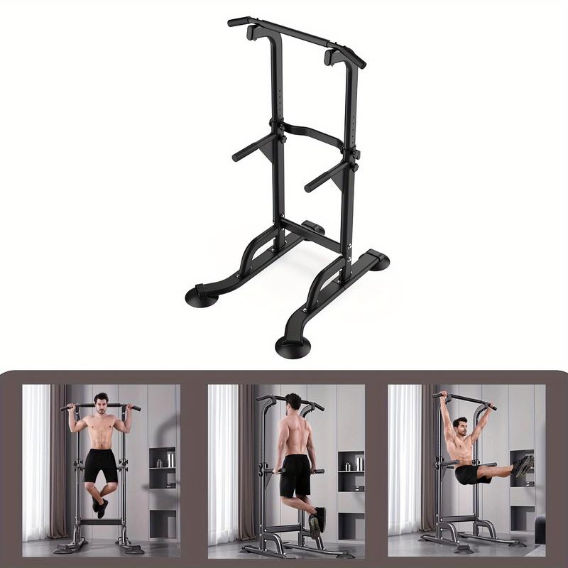 Power Tower Workout Dip Station Pull Up Bar, Height Adjustable Multi-Function Dip Stand For Home Gym Strength Training Fitness Equipment