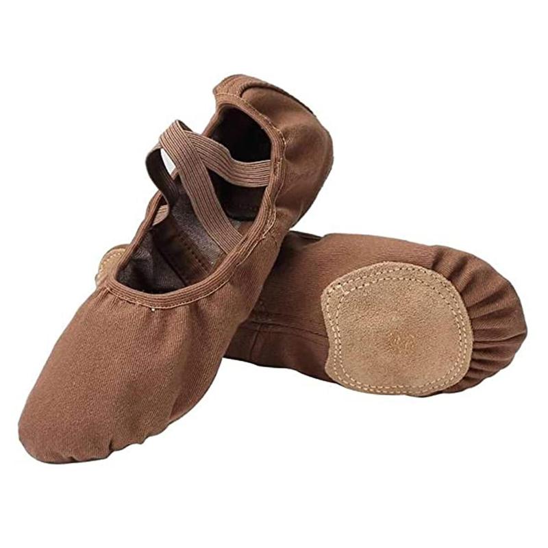 Women's Ballet Dance Shoes, 1 Pair Highly Stretch Canvas Ballet Slippers for Adults, Split Sole Yoga Dance Shoe for Gifts