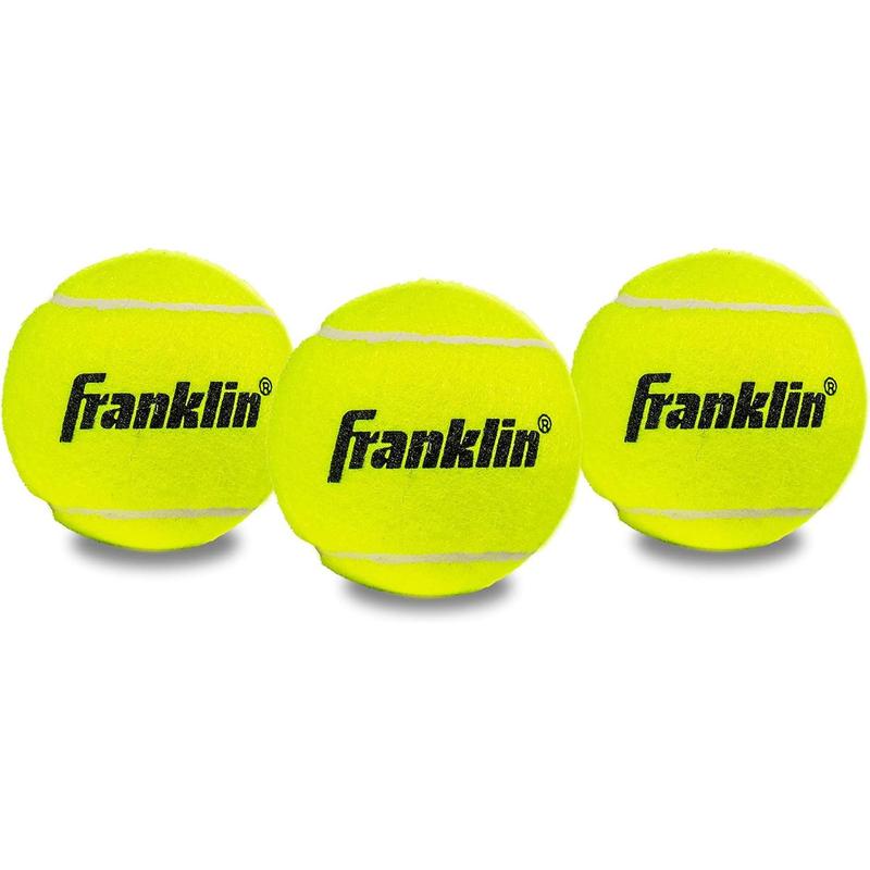 Franklin Sports Pressureless Tennis Balls - Official Size Low Pressure Tennis Balls - Great for Training + Practice - Low Bounce Tennis Balls - All Court Surface Tennis Balls - Carry Bag Included no brand