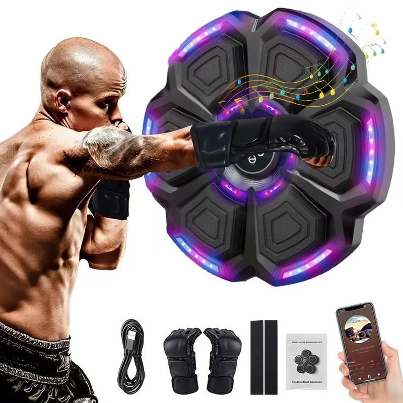 Smart Bluetooth Music Boxing Machine with Boxing Gloves for Indoor and Gym - Wall Mounted Electronic Boxing Target Workout Punching Equipment