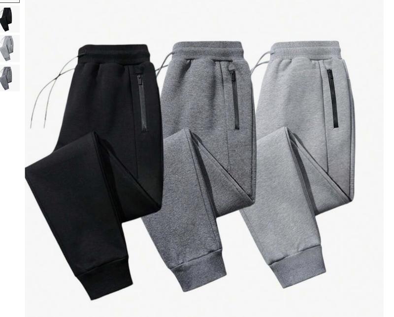 Mens Fleece Joggers 3 Pack Ultra Soft Confort Pack viral gym pants 3pc 3 set