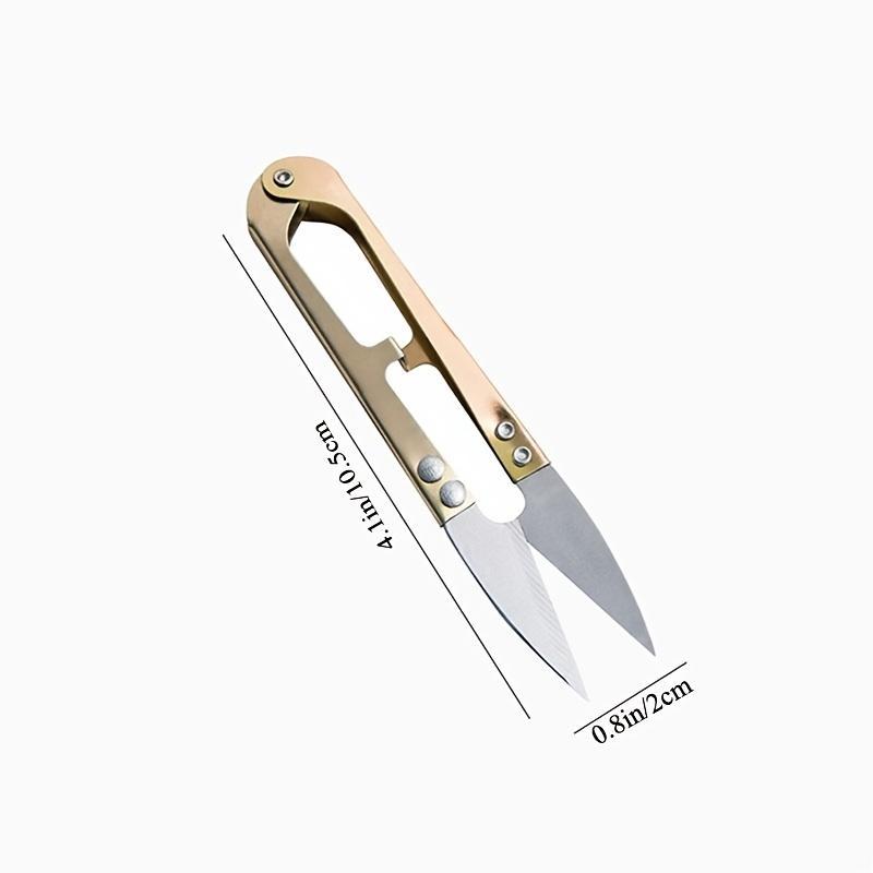 Pocket Fishing Scissors, U-spring Stainless Steel Scissors, Small Scissors, Multifunctional Scissors for Outdoor Camping Fishing