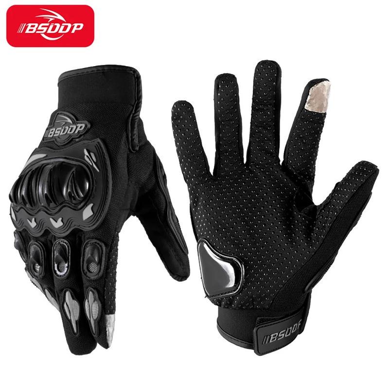 Motorcycle Gloves |  Racing Riding Glove Cycling Riding Men Anti-drop Four-season Breathable Full Finger Knight Touch Screen Gloves motorcycle glove