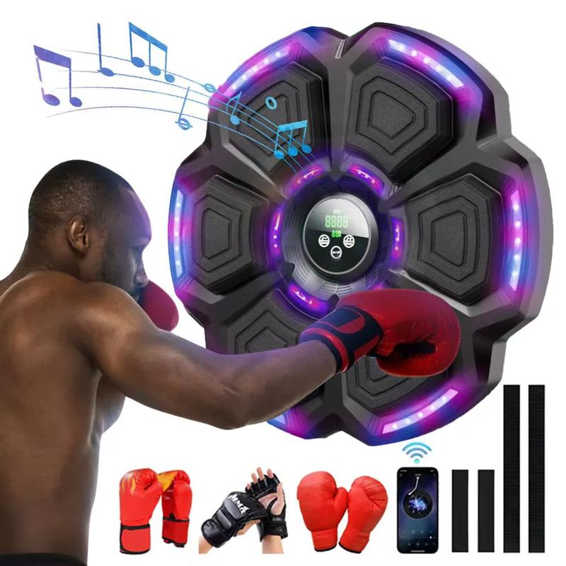 Smart Bluetooth Music Boxing Machine with Boxing Gloves for Indoor and Gym - Wall Mounted Electronic Boxing Target Workout Punching Equipment