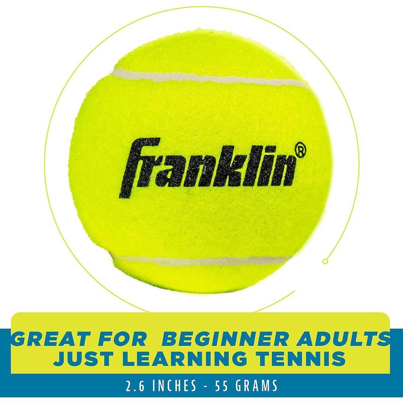 Franklin Sports Pressureless Tennis Balls - Official Size Low Pressure Tennis Balls - Great for Training + Practice - Low Bounce Tennis Balls - All Court Surface Tennis Balls - Carry Bag Included no brand