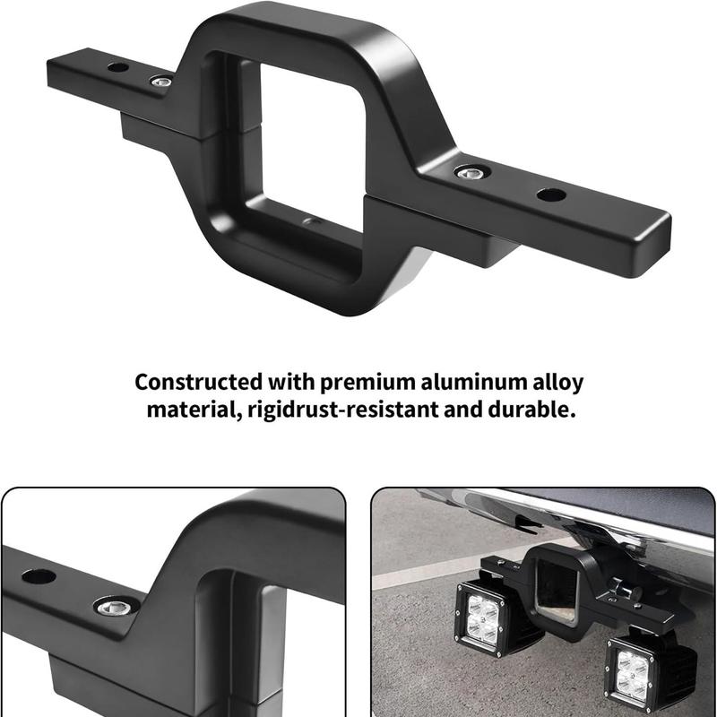 Tow Hitch Mounting Bracket, Tow Hitch Receiver Light Mounting Bracket, Universal Car Rear Rack & Accessories for Truck SUV Trailer RV Pick Up