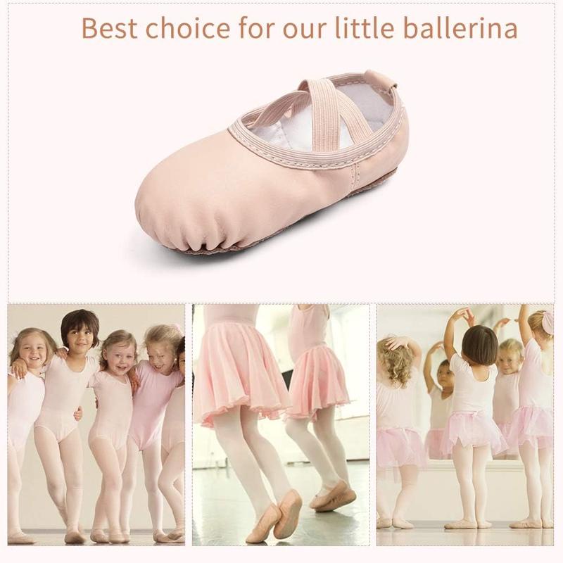 Stelle Girls Ballet Shoes Boys Toddler Soft Leather Dance Slippers For Toddler Little Kid Big Kid