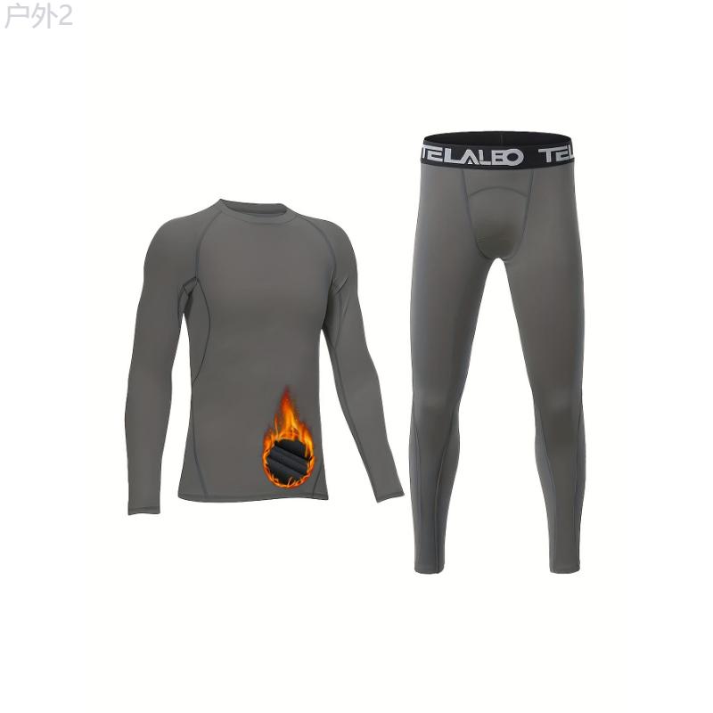 Kids' Thermal Base Layer Set - Boys and Girls Fleece Lined Tight Shirt and Leggings for Sports and Outdoor Activities - Soft, Breathable, and Warm Big Kids Underwear for Cold Weather