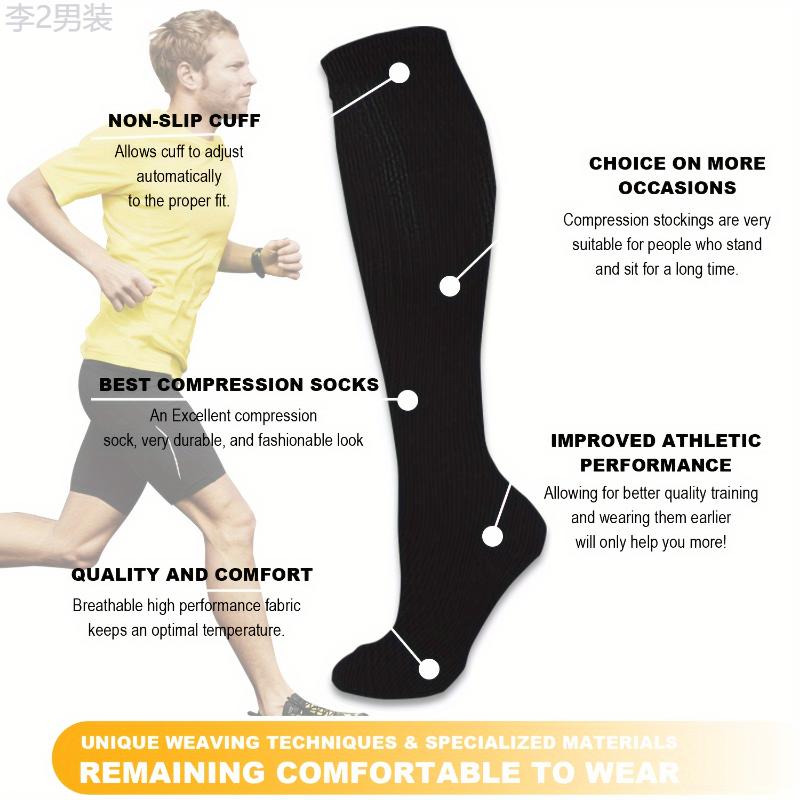 4 pairs Copper Compression Socks for Women & Men - Circulation Support for Running, Nursing, Athletic & Medical Use