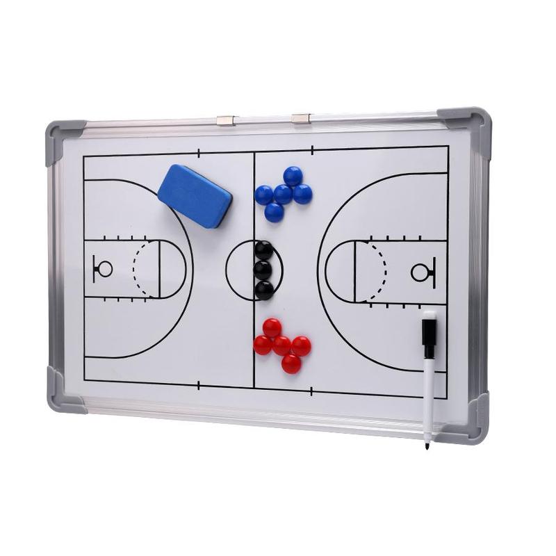 Basketball Tactical Board, Aluminum Alloy Basketball Tactical Board with Pen, Basketball Training Equipment for Coach, Sports & Outdoor Accessories