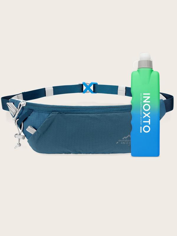 Reflective Running Belt Bag, Sports Waist Bag with 300ml Water Bottle, Jogging Pocket Belt for Cell Phone, Sports Waist Bag, Keys and Essentials