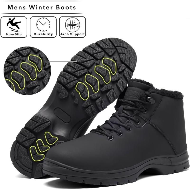 Men's Winter Snow Boots Waterproof Warm Fur Lined Anti Slip Work Ankle Shoes Lightweight Hiking Outdoor Trekking Boot botas tactic