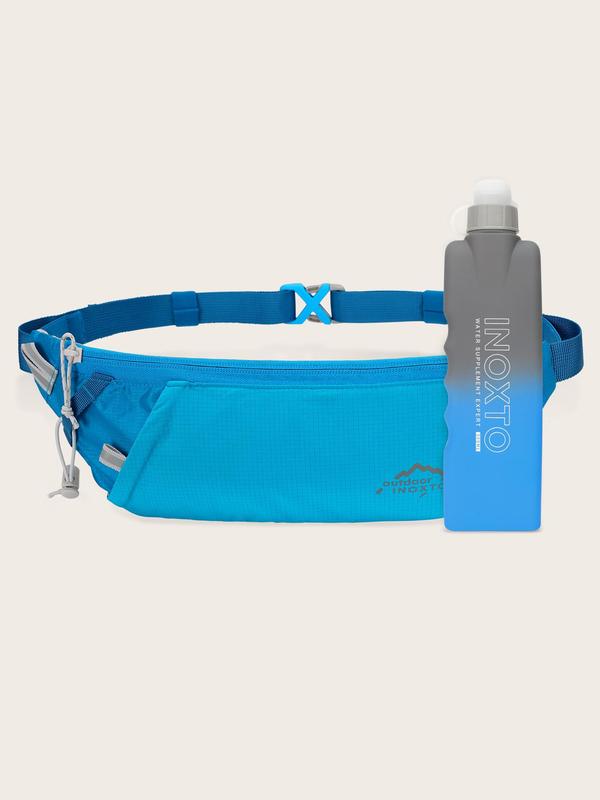 Reflective Running Belt Bag, Sports Waist Bag with 300ml Water Bottle, Jogging Pocket Belt for Cell Phone, Sports Waist Bag, Keys and Essentials