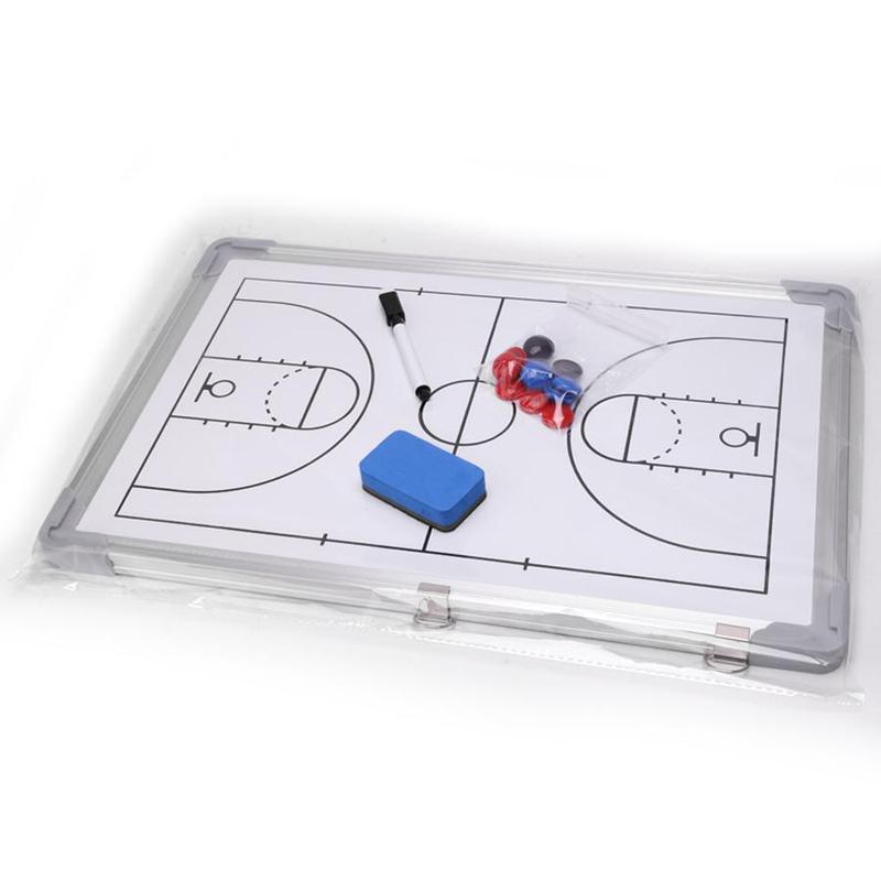 Basketball Tactical Board, Aluminum Alloy Basketball Tactical Board with Pen, Basketball Training Equipment for Coach, Sports & Outdoor Accessories