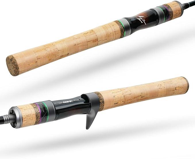 HANDING Magic L Ultra-Light Fishing Rod, Fuji O+A Ring Guides, 2-Piece BFS Spinning and Casting Rod, 30 Ton Carbon Fiber Blank, Mini Fishing Rods for Tiny Species, Panfish, Sunfish, Topminnow