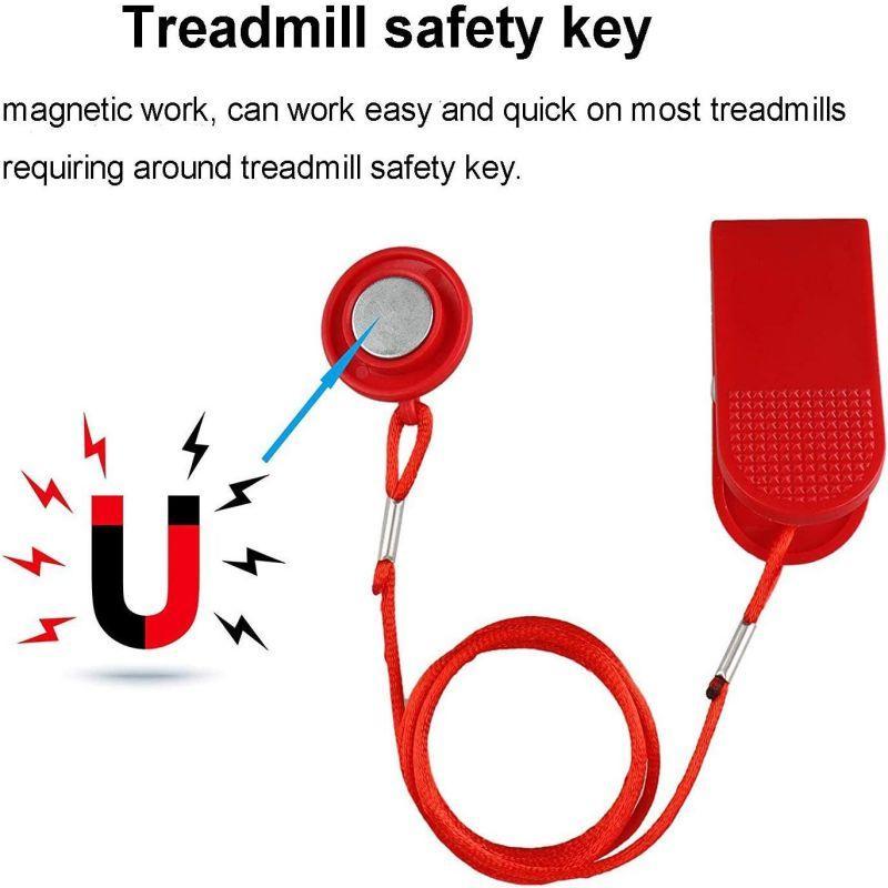 Magnetic Treadmill Safety Key, 4 Counts Universal Treadmill Safety Key, Fitness Equipment Accessories for Home Gym Workout