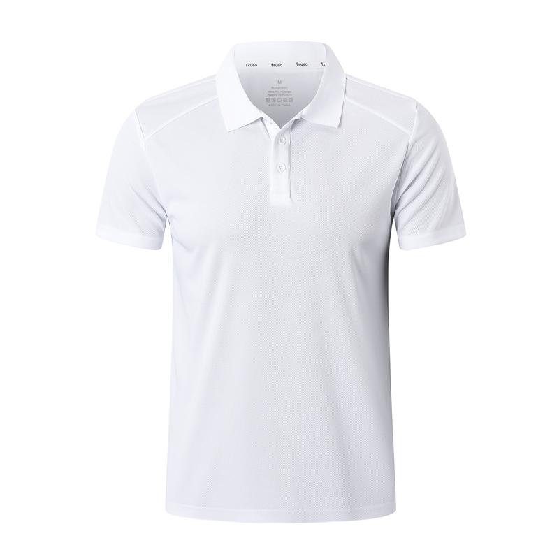 Men's Solid Colour Polo Shirt,Versatile Men's Clothing, Business Sports Men's Tops, High Performance Breathable Sweat Wicking Moisture Tops