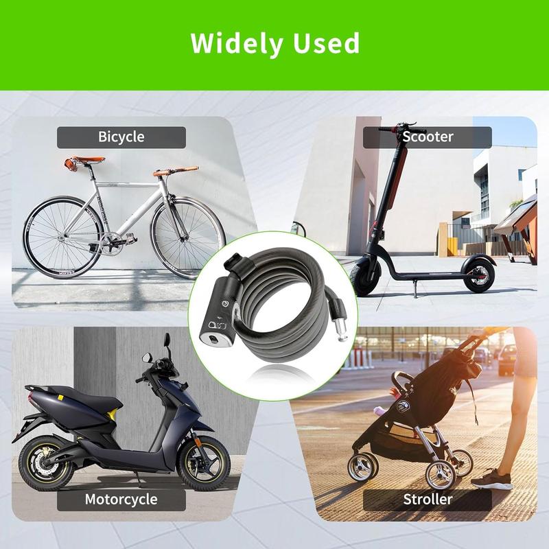 Electric Scooter Lock,  4  Scooter Lock with 2 , Scooter Lock Anti   Lock with Mounting Bracket and Cloth Bag, Lock for Electric Scooter Road Bike Mountain Bike Scooter