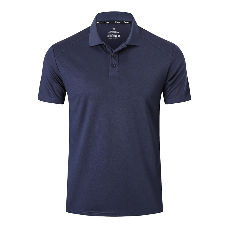 Men's Solid Colour Polo Shirt,Versatile Men's Clothing, Business Sports Men's Tops, High Performance Breathable Sweat Wicking Moisture Tops