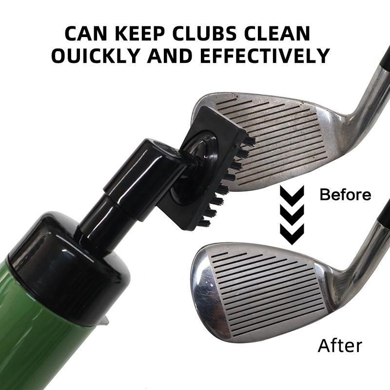 Golf Club Cleaning Brus with Pull Rope & Watering Can, Professional Golf Club Cleaning Tool, Ball Sports Equipment, Summer Gift, Golf Equipment, Gym Equipment, Christmas Gift