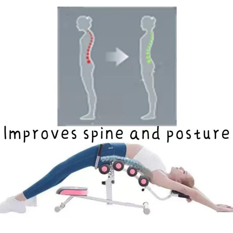 Lumbar spine reliever traction stretching lumbar back spine kyphosis yoga open back stretching home equipment