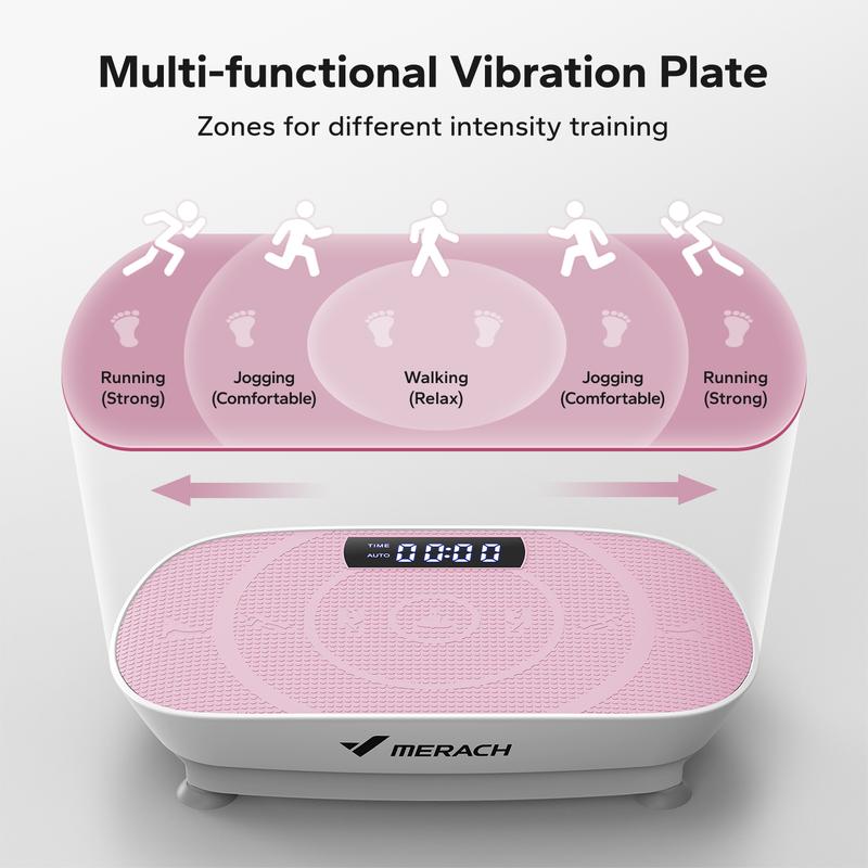 MERACH Vibration Plate Exercise Machine, Lymphatic Drainage Machine, Whole Body Workout Vibration Platform for Wellness and Fitness